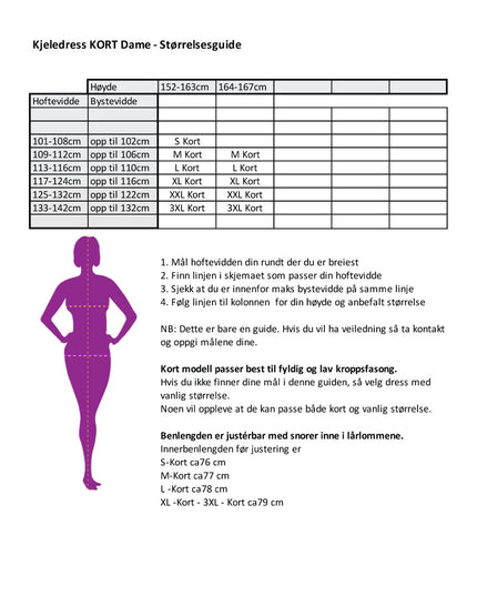 Hoppindressen Kort Blå Dame