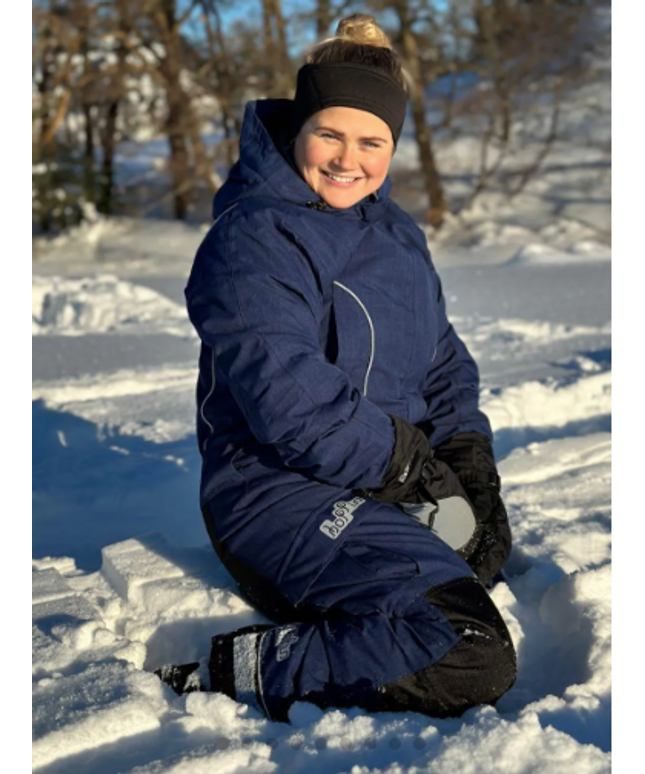 Hoppindressen Kort Blå Dame