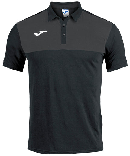 POLO SHIRT WINNER COTTON BLACK-ANTHRACITE SS - M