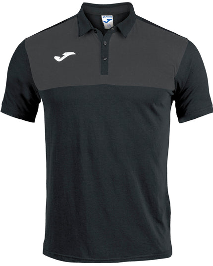 POLO SHIRT WINNER COTTON BLACK-ANTHRACITE SS - M