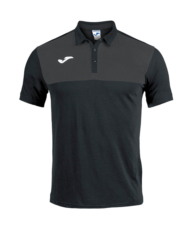 POLO SHIRT WINNER COTTON BLACK-ANTHRACITE SS - M